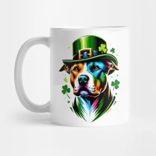 American Staffordshire Terrier Celebrates St. Patrick's Day Mug